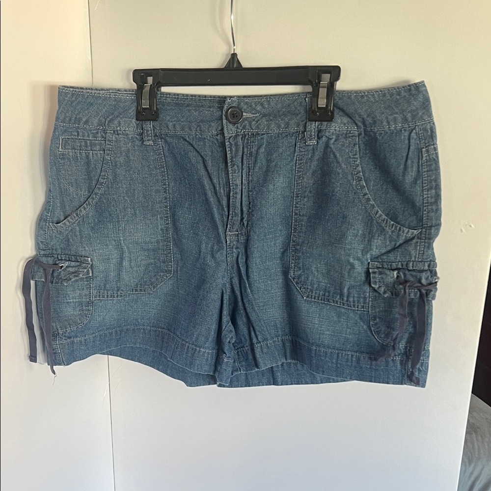 Faded Glory Denim Cargo Shorts - Light Blue